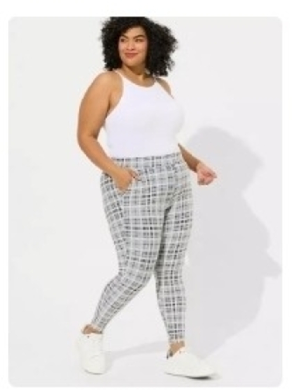 Torrid Black & White Plaid Ponte Knit Pants